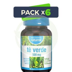 Pack 6x Te Verde 500Mg 90 Cápsulas Naturmil