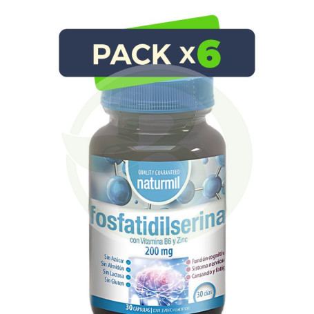 Pack 6x Fosfatidilserina Complex 200Mg 30 Cápsulas Naturmil