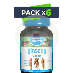 Pack 6x Ginseng 500Mg 90 Cápsulas Naturmil