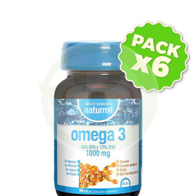Pack 6x Omega 3 18/12 1000Mg 90 Perlas Naturmil
