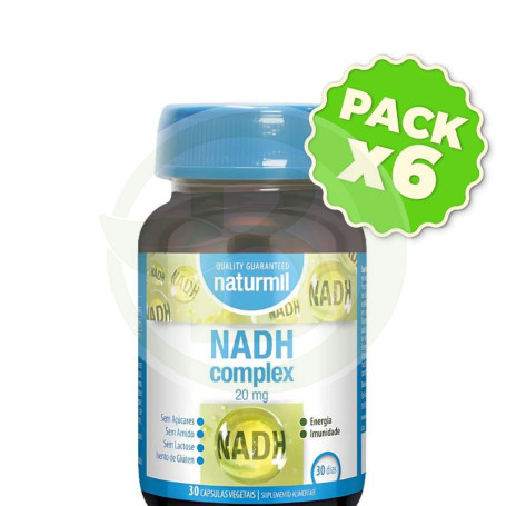 Pack 6x Nadh Complex 20Mg 30 Cápsulas Vegetales Naturmil