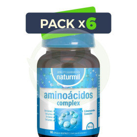 Pack 6x Aminoácidos Complex 90 Cápsulas Vegetales Naturmil