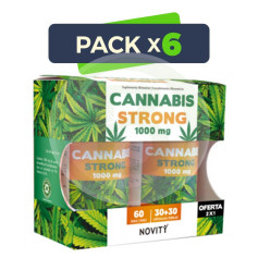 Pack 6x Cannabis Strong 1.000Mg. 30+30 Perlas Novity