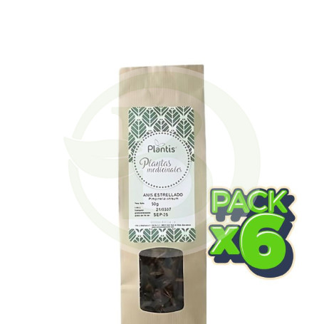 Pack 6x Anís Estrellado Bolsa 50Gr Plantis