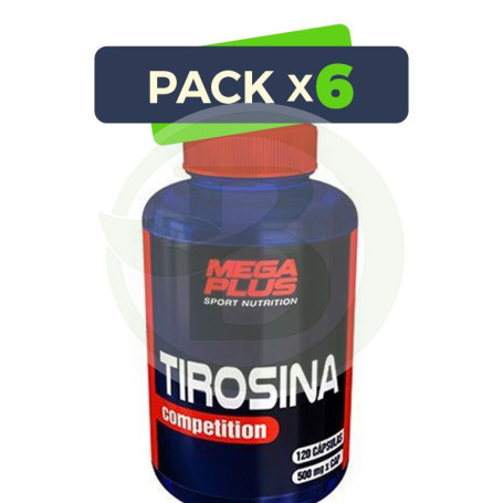 Pack 6x Tirosina Competition 120 Cápsulas Megaplus