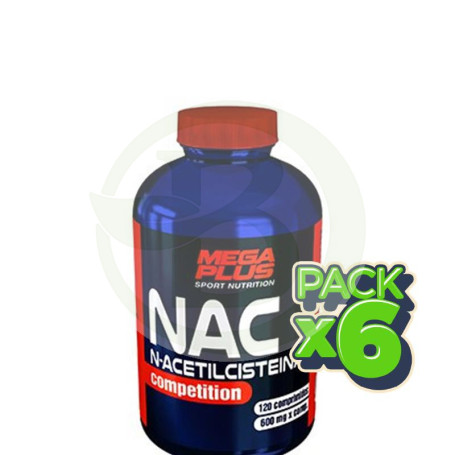 Pack 6x Nac N-Acetilcisteina Competition 120 Comprimidos Megaplus