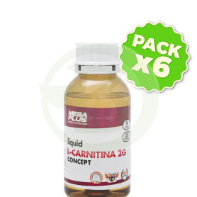 Pack 6x Carnitine Competition sin Cafeína 500Ml. Megaplus