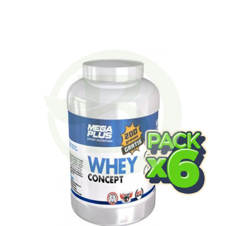 Pack 6x Whey Concept Fresa 1,814Kg. Megaplus