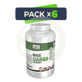 Pack 6x Mass Gainer Concept Vainilla 1,5Kg. Megaplus