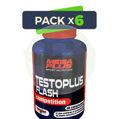 Pack 6x Testoplus Flash 60 Comprimidos Megaplus