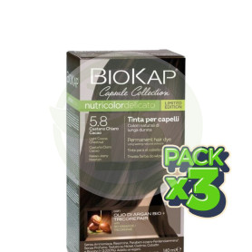 Pack 3x Delicato 5.8 Castaño Claro Cacao Edición Limitada 140Ml Biokap