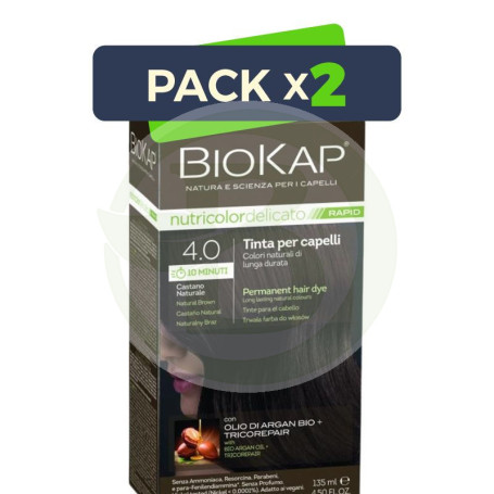 Pack 2x Rapid Delicato 4.0 Castaño Natural 135Ml Biokap