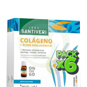 Pack 6x Colágeno + acido hialuronico 16 Viales Santiveri