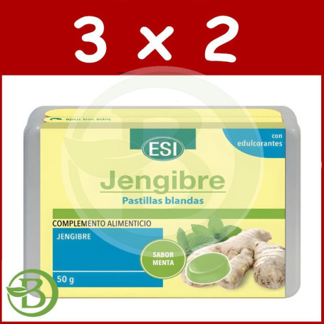 Pack 3x2 Pastilla Blanda Suiza De Jengibre 50G Esi