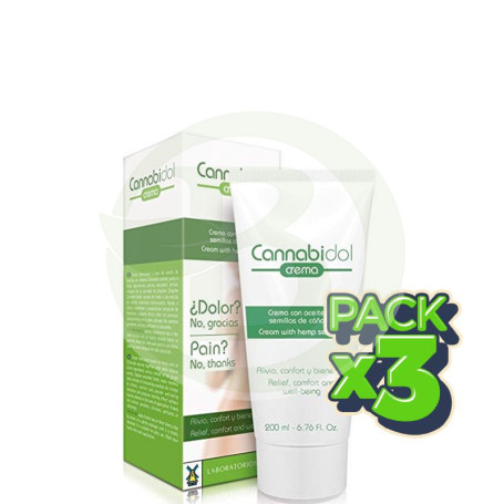 Pack 3x Cannabidol Crema 200Ml. Tegor
