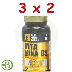 Pack 3x2 Vitamina D3 4000Ui 60 Capsulas Novadiet