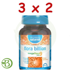 Pack 3x2 Flora Billion 90 Capsulas Naturmil