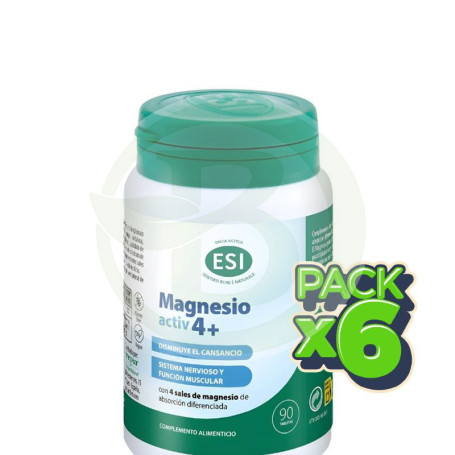 Pack 6x Magnesio Activ 4+ 90 Tabletas Esi