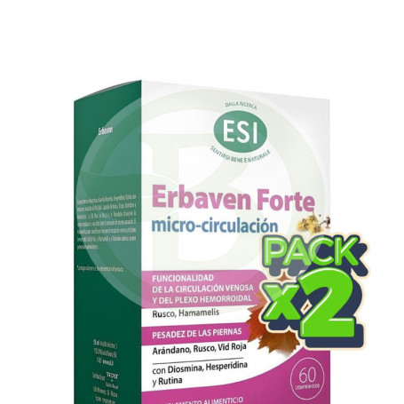 Pack 2x Erbaven Forte Micro-Circulación 60 Comprimidos Esi