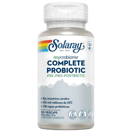Mycrobiome Complete Probiotic 30 Cápsulas Vegetales Solaray