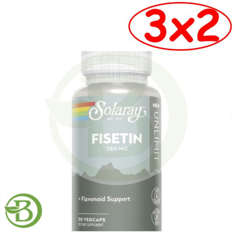 Pack 3x2 Fisetin 30 Cápsulas Vegetales Solaray