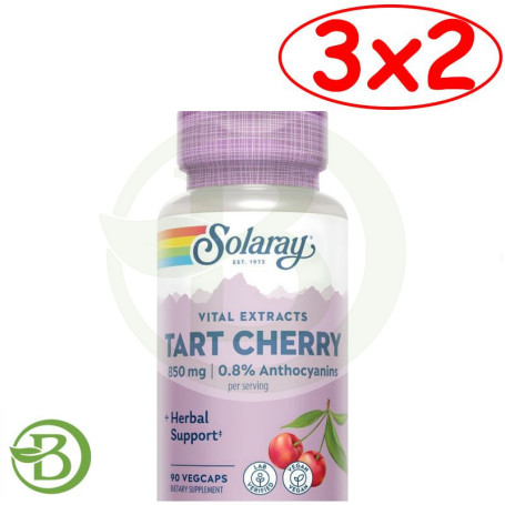 Pack 3x2 Tart Cherry 90 Cápsulas Vegetales Solaray