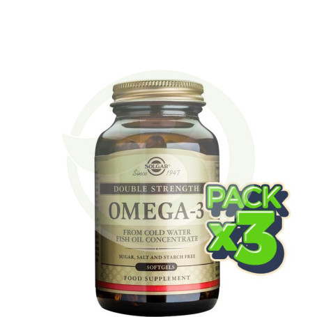 Pack 3x Omega 3 Alta Concentración 30 Cápsulas Solgar