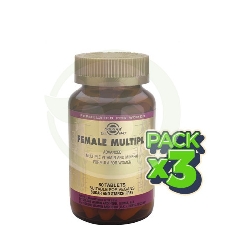 Pack 3x Female Multiple 60 Cápsulas Solgar