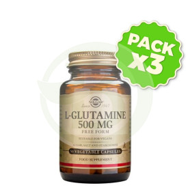 Pack 3x L-Gutamina 50 cápsulas Solgar