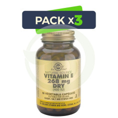 Pack 3x VITAMINA E 400 UI (268 MG) 100 CAPSULAS VEGETALES SOLGAR