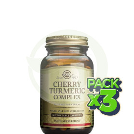 Pack 3x Cereza y Cúrcuma 60 Cápsulas Solgar