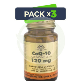 Pack 3x Coenzima Q10 120Mg. 30 Cápsulas Solgar
