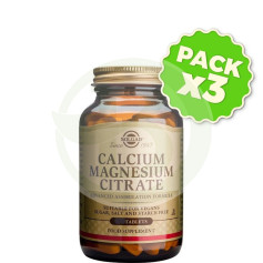 Pack 3x Calcio/Magnesio Citrato 50 Cápsulas Solgar