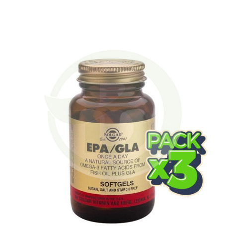 Pack 3x EPA/GLA Una al Dís 60 Cápsulas Solgar