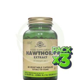 Pack 3x Espino Albar 60 Cápsulas Solgar