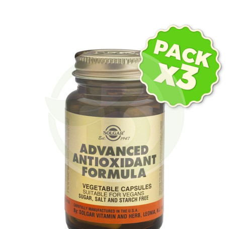 Pack 3x Fórmula Antioxidante Avanzada 30 Cápsulas Solgar