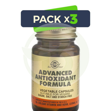 Pack 3x Fórmula Antioxidante Avanzada 60 Cápsulas Solgar