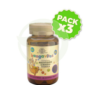 Pack 3x Kangavites Frutas del Bosque 60 Cápsulas Solgar