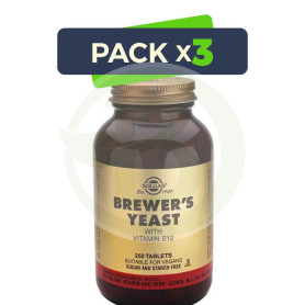 Pack 3x Levadura de Cerveza 250 Cápsulas Solgar