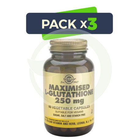 Pack 3x L-GLUTATION MAXIMIZADO 60 CAPSULAS VEGETALES SOLGAR