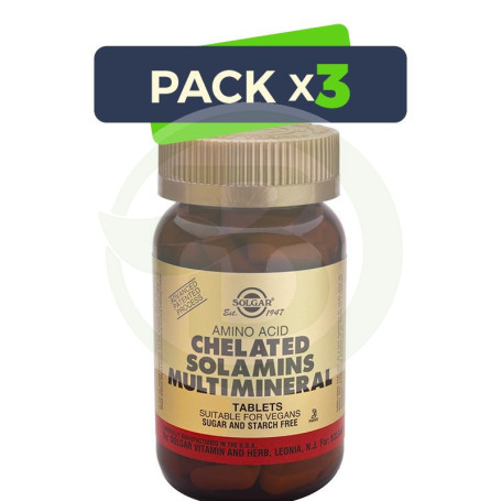 Pack 3x Multimineral Solamins 90 Cápsulas Solgar