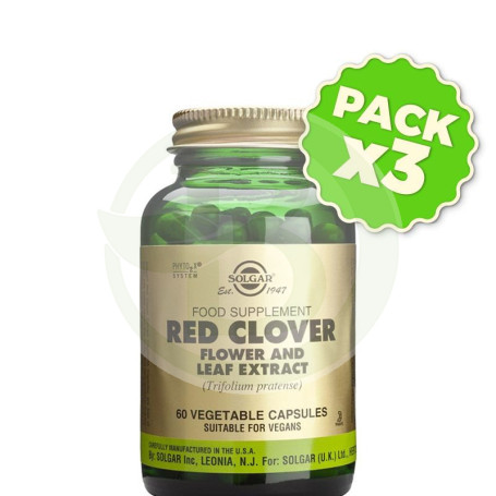 Pack 3x Trébol Rojo 60 Cápsulas Solgar