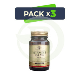 Pack 3x Vitamina E 200UI (134Mg.) 250 Cápsulas Solgar