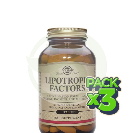 Pack 3x Factores Lipotrópicos 50 Cápsulas Solgar