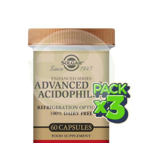 Pack 3x Advanced 40+ Acidophilus 60 Cápsulas Solgar
