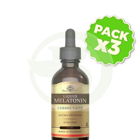 Pack 3x Melatonina 10Mg 2Oz 59Ml Solgar
