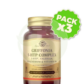 Pack 3x Griffonia 5Htp Complex 30Capsulas Solgar