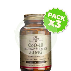 Pack 3x Coenzima Q10 30Mg 90 Cápsulas Vegetales Solgar