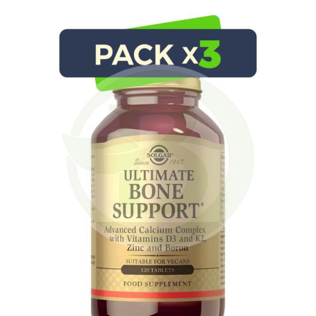 Pack 3x Ultimate Bone Support 120 Comprimidos Solgar