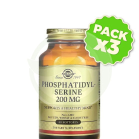 Pack 3x Fosfatidilserina 200Mg 60 Cápsulas Solgar